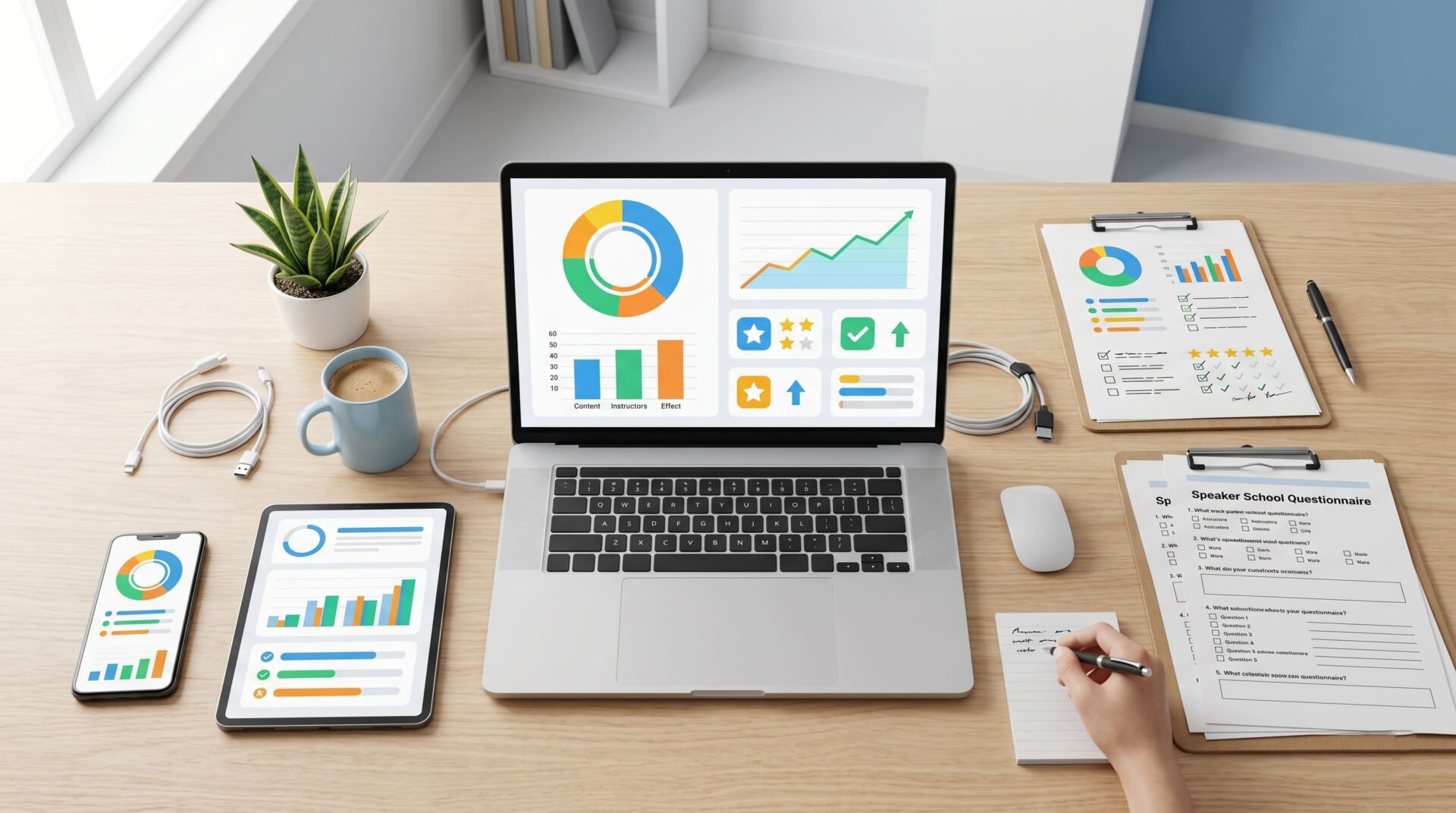 アンケート集計するイメージ